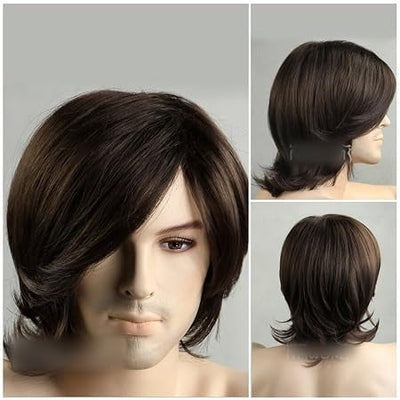 long hair Mens  cap wig